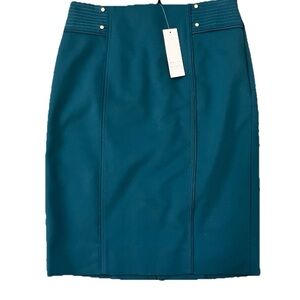 White House Black Market Teal Pencil Skirt, New! Size 00